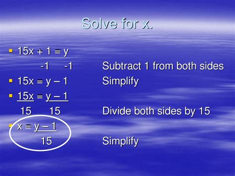 Solve (x)=15x.